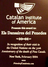 Reconeixement del Catalan Institute of America